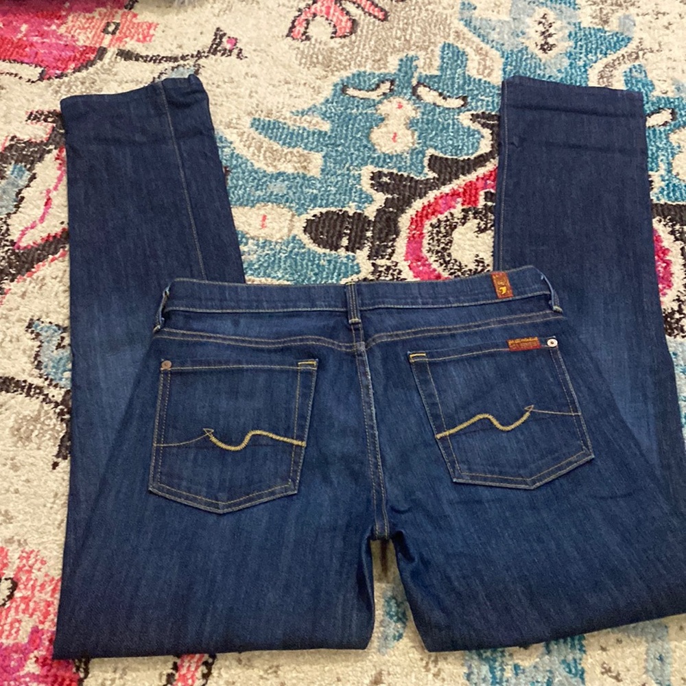 Perfect EUC 7 for all mankind straight fit jeans SZ 28 👖💞